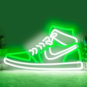 DENUOTOP Sneaker Neon Sign for Sports Shoes, led Light Signs for Boys, Bedroom, Man Cave, Home, Party, Pub, Bar, Shoes, Light Signs, Wall Decor (Green)