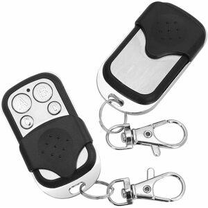 OSUPER Universal Gate Remote Control 2 Pack Universal Wireless Key Fob Car Garage Door Remote Control 433MHz Clone Key 4 Buttons