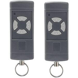 TLILY 2pack Garage Door Remote Control for HSE2-40, HS4-40, HSM4-40, Grey Buttons 40.685MHz Handheld Transmitter