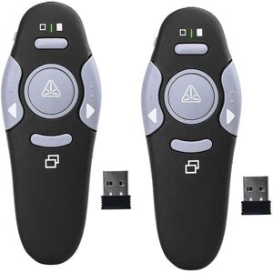 TLILY 2Pcs USB Wireless Presenter Powerpoint Clicker Presentation Remote Control Pen PPT with Red Light Pc Mice