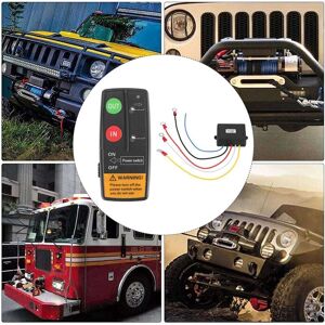 TLILY 3 Set 12V Universal Car Digital Wireless Winch Crane Remote Control Controller Recovery Kit W/ Twin Handset Rang