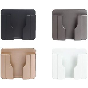 Linghhang - 4 Pieces Adhesive Remote Control Storage Box Wall Mounted Mobile Phone Holder Remote Control Storage Box Suitable for Bathroom Kitchen