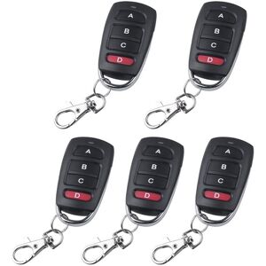 TLILY 5 Universal 433 MHZ Cloning Remote Control Keychain,Duplicates Controls Replacement Garage Door Opener