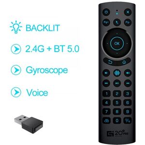 TLILY G20S PRO BT5.0 2.4G Wireless Smart Voice Air Mouse Gyroscope IR Learning Backlit Remote Control for Android TV BOX
