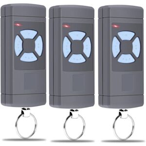 TLILY Garage Door Opener, Pack of 3 Remote Control Compatible for 868MHz HSM4 HSM2 868MHZ, 4 Channels