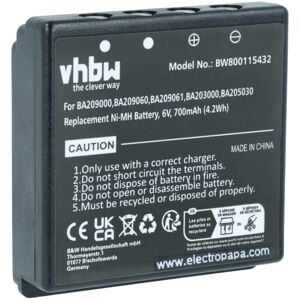vhbw Battery Replacement for HBC BA209062, BA225000, BA209061, BA225030 for Industrial Radio Remote Control (700 mAh, 6 V, NiMH) - Black vhbw Battery Replacement for HBC BA209062, BA225000, BA209061, BA225030 for Industrial Radio Remote Control (700 mAh, 6 V, NiMH) - Black