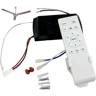 OEM 6v Radio Remote Control For Wall Or Ceiling Fans - Complete Set With Wall Transmitter And Receiver (batteries Not Included) OEM 6v Radio Remote Control For Wall Or Ceiling Fans - Complete Set With Wall Transmitter And Receiver (batteries Not Included)