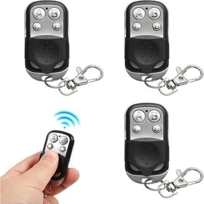 OEM Universal 433 Mhz Radio Remote Control For Automatic Gates And Doors – Set Of 3 With Alphabetical Buttons, Compatible With 4-button Copiers OEM Universal 433 Mhz Radio Remote Control For Automatic Gates And Doors – Set Of 3 With Alphabetical Buttons, Compatible With 4-button Copiers
