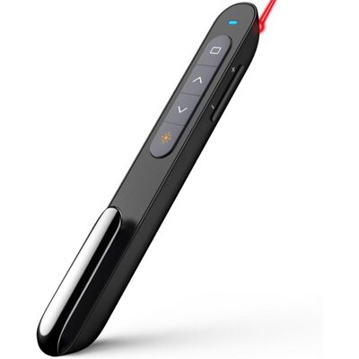 PowerPoint Laser Pointer Presentation Remote Control, 2.4GHz, with Hyperlink and Volume Control (Black) PowerPoint Laser Pointer Presentation Remote Control, 2.4GHz, with Hyperlink and Volume Control (Black)