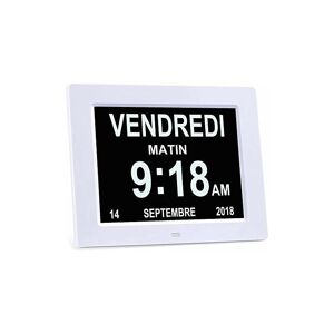 Héloise - 8' lcd Digital Calendar Clock with Date, Calendar Clock with Date, Day and Time Alzheimer's Clock Clock for Seniors, It's for Parents