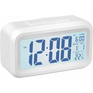 HÉLOISE Creative Intelligent led Alarm Clock Digital Screen Large Snooze Function with Temperature and Luminous Electronic Calendar