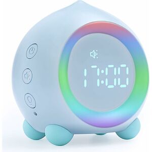 PESCE Kid Girl Boy Light Up Alarm Clock with Sunlight, Smart Bedside Morning Alarm Clock, Educational Sleep Aid Alarm Clock & Night Lamp with Snooze