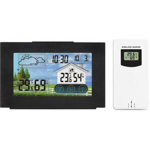 TINOR Wireless Digital Indoor Outdoor Weather Station Thermometer Hygrometer with Alarm Clock Barometer Temperature Humidity Monitor with Outdoor Sensor,