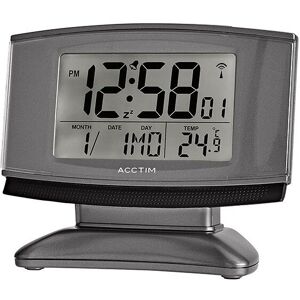 Acctim - Cuba Alarm Clock Titanium/Black