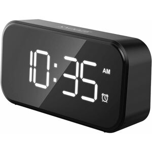 Tinor - led Digital Alarm Clock Bedside Mains Powered,5 led Digital Display Snooze Alarm Clock with Dual usb Port,12/24 Hours,6 Level