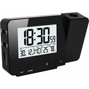 PESCE Led Projector Clock, Digital Alarm Clock Projection Alarm Clock Indoor Temperature 4 Levels Adjustable Brightness Function