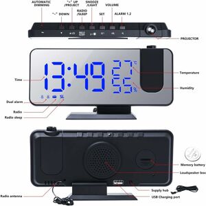 Langray - Projection alarm clock radio alarm clock (a).