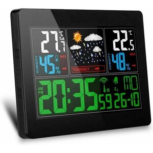 Tinor - Wireless Weather Station/Weather Forecast Thermometer Hygrometer with Outdoor Sensor Display Temperature Humidity Atmospheric Alarm Clock