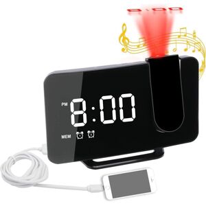 Tinor - Digital Alarm Clock with usb Charger/Ceiling Projection, Dual Loud Alarm Clock, Simple Projector Alarm Clock for Heavy Sleepers, Adults,