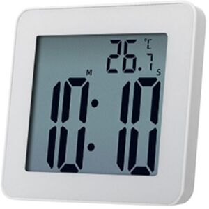 TLILY Digital Bathroom Clocks Simple LCD Electronic Alarm Clock Waterproof Shower Watches Temperature Hanging Timer