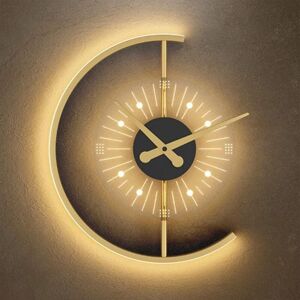 Ikodm - led Light Wall Clock, Digital Wall Clock 3 Level Dimming, Large Numbers - Alarm Clock for Bedroom, Office, Alarm Clock, Hanging Wall