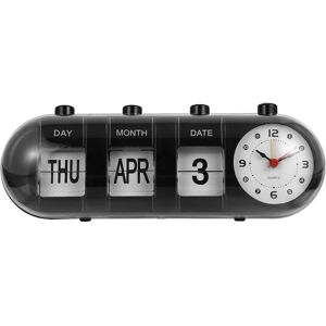 TLILY Page-Flip Clock Calendar Capsule Design Simple Wall Digital Desk All-Match Alarm