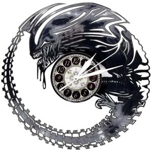 TLILY Retro Digital Display Wall Clock Novelty Vinyl Record Alarm Living Room Decorative Gift for Friend