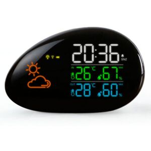 TOOLIVE 153x97x61mm Radio Controlled Weather Station with Outdoor and Indoor Sensor, Temperature, Weather Forecast, Humidity, LED Color Screen, Clock, Alarm TOOLIVE 153x97x61mm Radio Controlled Weather Station with Outdoor and Indoor Sensor, Temperature, Weather Forecast, Humidity, LED Color Screen, Clock, Alarm