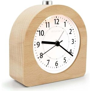 YMYNY Battery-operated morning alarm clock with snooze function, luminous wooden travel alarm clock, silent, non-ticking, analog alarm clock, hand with YMYNY Battery-operated morning alarm clock with snooze function, luminous wooden travel alarm clock, silent, non-ticking, analog alarm clock, hand with