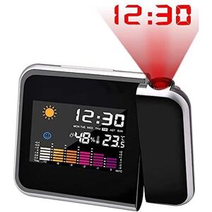 Linghhang - Black) Ceiling Projection Alarm Clock, led Digital Alarm Clock, lcd Display Time, Temperature and Date, Support usb Charging, 12-Hour and Linghhang - Black) Ceiling Projection Alarm Clock, led Digital Alarm Clock, lcd Display Time, Temperature and Date, Support usb Charging, 12-Hour and