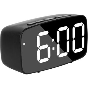 Ymyny - Black Smart Digital Alarm Clock for Bed, White led Travel usb Desk Clock with 12/24 Hour Date, Temperature, Snooze Function for Bedroom Ymyny - Black Smart Digital Alarm Clock for Bed, White led Travel usb Desk Clock with 12/24 Hour Date, Temperature, Snooze Function for Bedroom