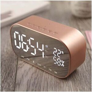Bluetooth alarm clock radio with FM speaker, thermometer, and hands-free calling function Bluetooth alarm clock radio with FM speaker, thermometer, and hands-free calling function