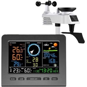 YMYNY Digital Weather Station, Wireless Weather Station, Weather Forecast, Temperature, Pressure, Humidity, Wind, Rain Gauge, Alarm, Multiple Data Display YMYNY Digital Weather Station, Wireless Weather Station, Weather Forecast, Temperature, Pressure, Humidity, Wind, Rain Gauge, Alarm, Multiple Data Display