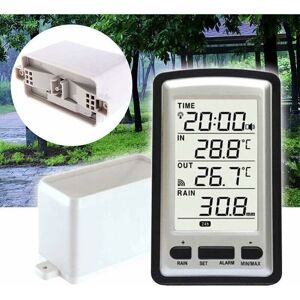SNQ Electronic Rain Gauge, Portable Wireless Rain Gauge, High Precision Radio Controlled Digital Rain Meter, Rain Gauge Measuring Tool, Thermometer, SNQ Electronic Rain Gauge, Portable Wireless Rain Gauge, High Precision Radio Controlled Digital Rain Meter, Rain Gauge Measuring Tool, Thermometer,