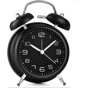 Linghhang - Twin Bell Alarm Clock with Backlight, 4' Stereoscopic Dial, Loud Battery Operated Alarm Clock, Non-Ticking, Silent, Retro Bell Alarm Linghhang - Twin Bell Alarm Clock with Backlight, 4' Stereoscopic Dial, Loud Battery Operated Alarm Clock, Non-Ticking, Silent, Retro Bell Alarm