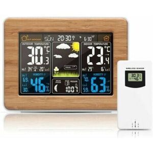 Wireless Weather Station with Barometer/Weather Forecast/Alert, Color Screen Indoor/Outdoor Multifunction Clock Thermometer Hygrometer Wireless Weather Station with Barometer/Weather Forecast/Alert, Color Screen Indoor/Outdoor Multifunction Clock Thermometer Hygrometer