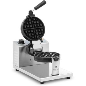 Royal Catering - Round Waffle Maker Waffle Iron Professional Stainless Steel 1200W