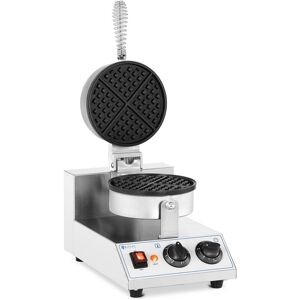 Royal Catering - Round Waffle Maker Waffle Iron Professional Stainless Steel 1300W