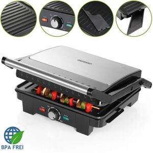 Xxl Contact Grill 2200W 180° Opening Non-Stick Stainless Steel bpa Free Table Health Grill Panini Sandwich Maker - Monzana