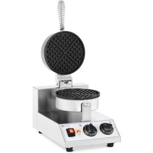 ROYAL CATERING Round Waffle Maker Waffle Iron Professional Stainless Steel 1300W