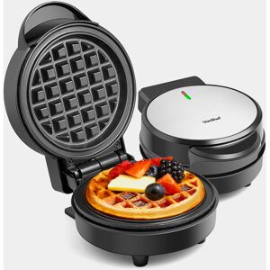 VonShef Mini Waffle Maker – Waffle Iron 600W with 12.5cm Non Stick Plates, Single Belgian & American Waffle Machine, Keto Chaffle Maker, Snacks &