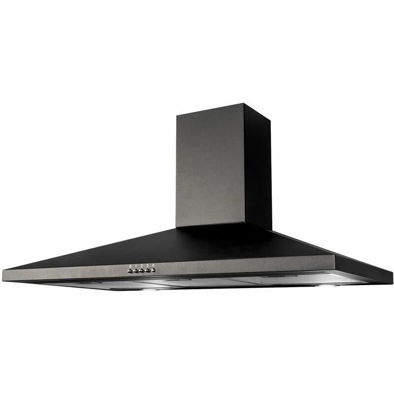 S.i.a - sia CHL100BL 100cm Pyramid Chimney Cooker Hood Kitchen Extractor Fan In Black