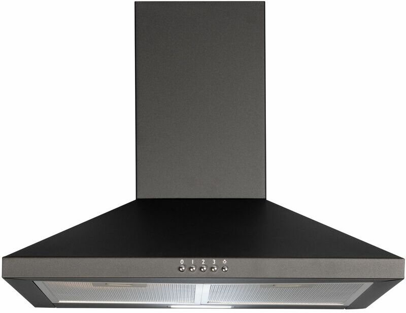 S.i.a - sia CHL60BL 60cm Pyramid Chimney Cooker Hood Kitchen Extractor Fan In Black