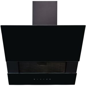 S.I.A 60cm Black Angled Cooker Hood With Sliding Glass Panel - SIA AGTC60BL