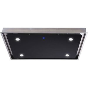 S.i.a - 90cm Ceiling Cooker Hood Kitchen Extractor Fan In Black, Remote - sia CLN91BL