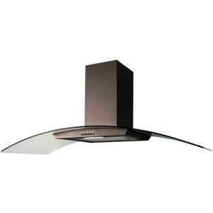 S.I.A Sia CGH100BL 100cm Black Curved Glass Chimney Cooker Hood Kitchen Extractor Fan