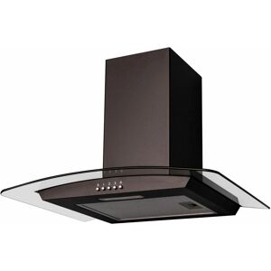 S.i.a - sia CGH60BL 60cm Black Curved Glass Chimney Cooker Hood Kitchen Extractor Fan