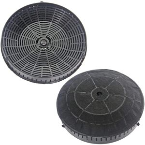 Round Carbon Filter Pair compatible with Elica Cooker Hood Vent Extractor (Pack of 2) - Spares2go