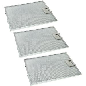 3x Metal Grease Filter compatible with Bosch DKE945MGB/01, DKE945N/01, DKE945N/02, DKE945P/01 Extractor Fan, metal - Vhbw