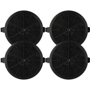 4x Activated Carbon Filter compatible with Klarstein Sofia 60 (10034259), 90 (10034261) Extractor Hood - 11.2 cm - Vhbw